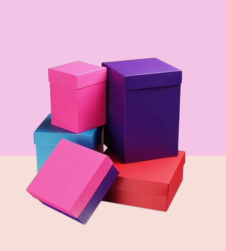 Colored Cardboard Boxes 